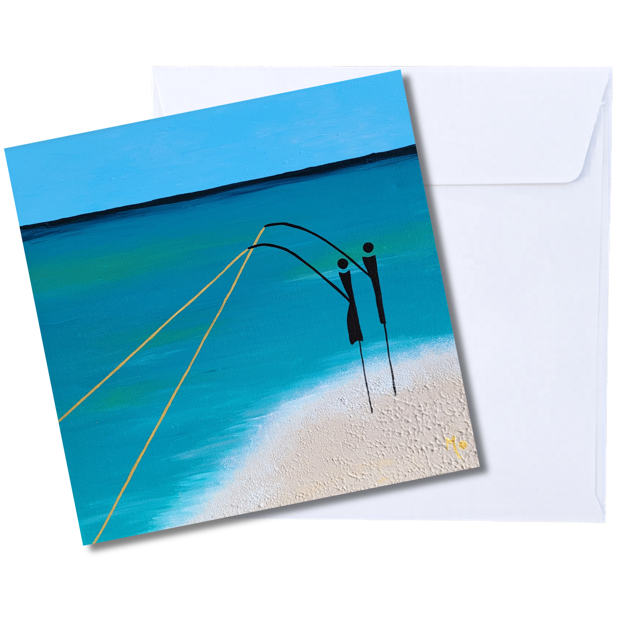 Card | Fishing at Smiths Beach | 15x15cm