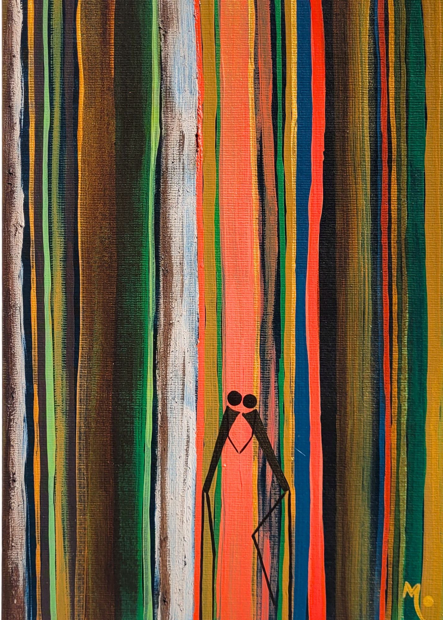 Original Artwork | Ils | L'Amour dans la forêt| 30x20cm