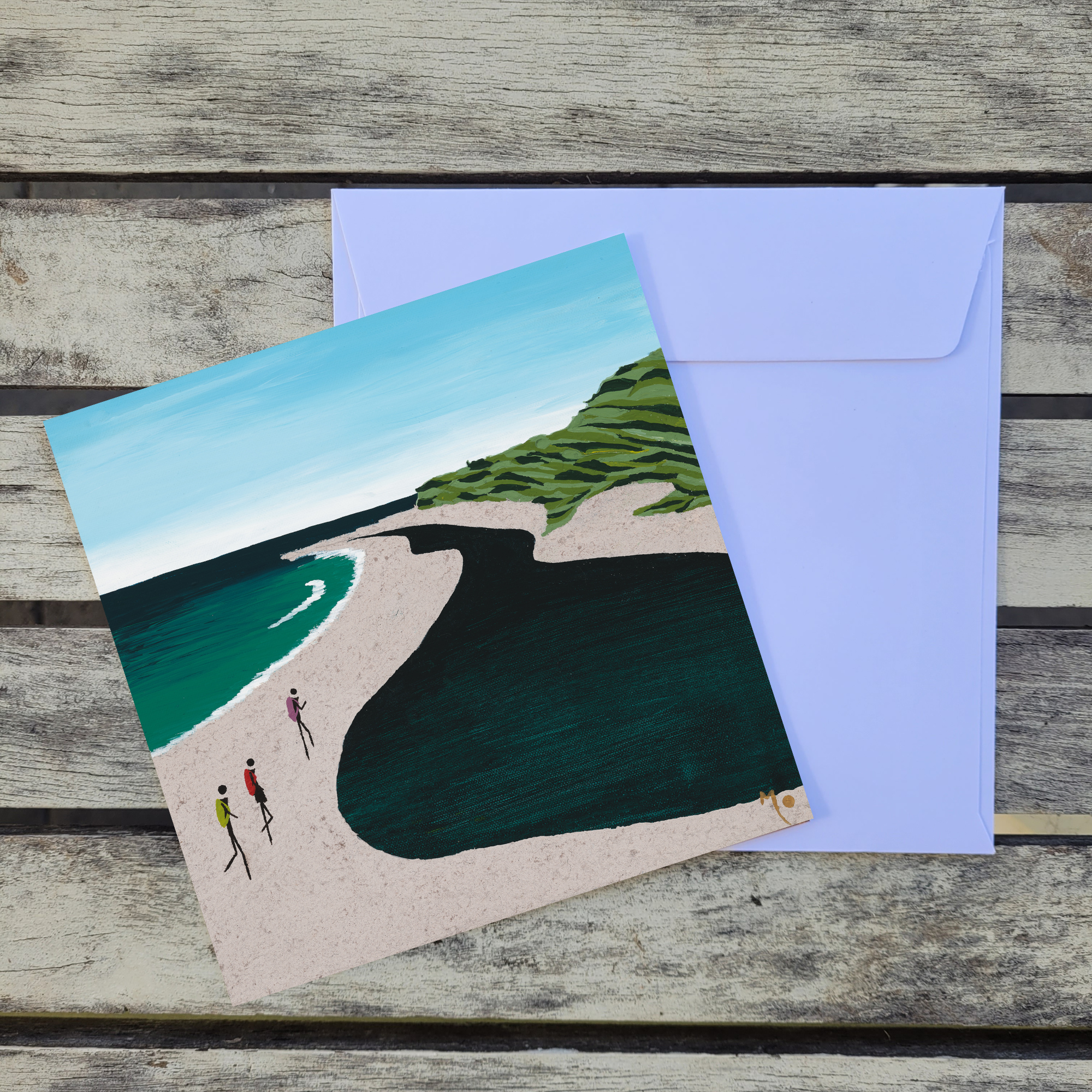 Card | Contrasts | Rivermouth Prevelly | 15x15cm