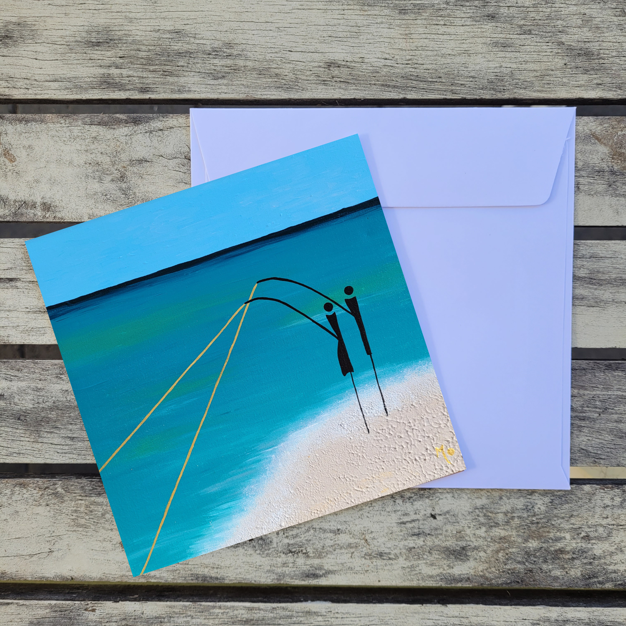Card | Fishing at Smiths Beach | 15x15cm