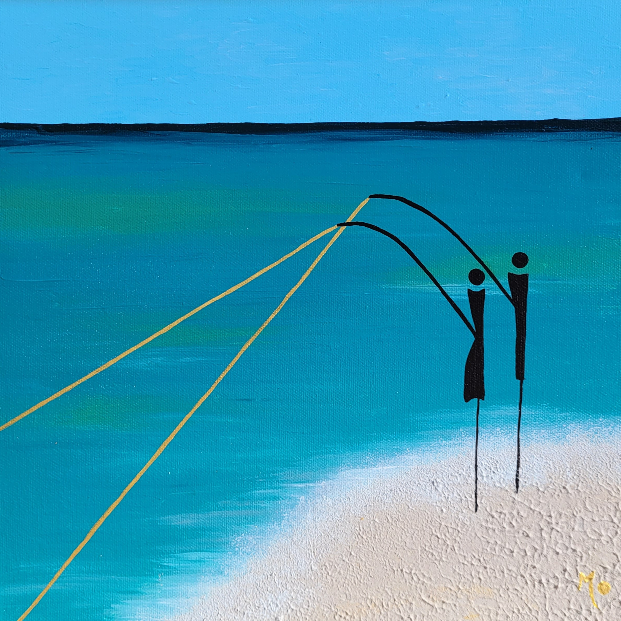 Card | Fishing at Smiths Beach | 15x15cm
