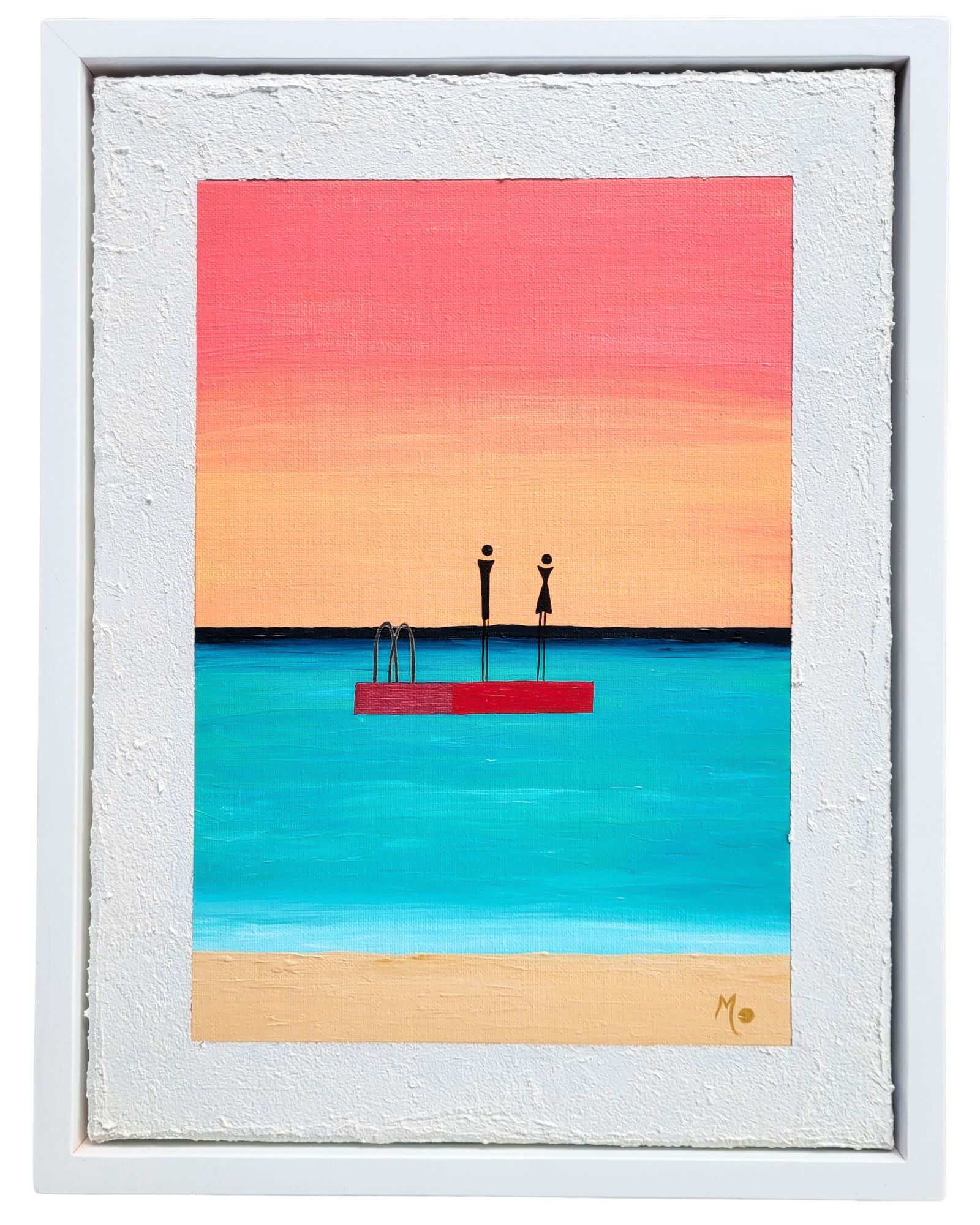Original Artwork | South Beach Pontoon | South Beach Fremantle | 40x30cm