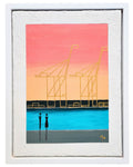 Original Artwork | The Giraffe Cranes | Fremantle | 40x30cm
