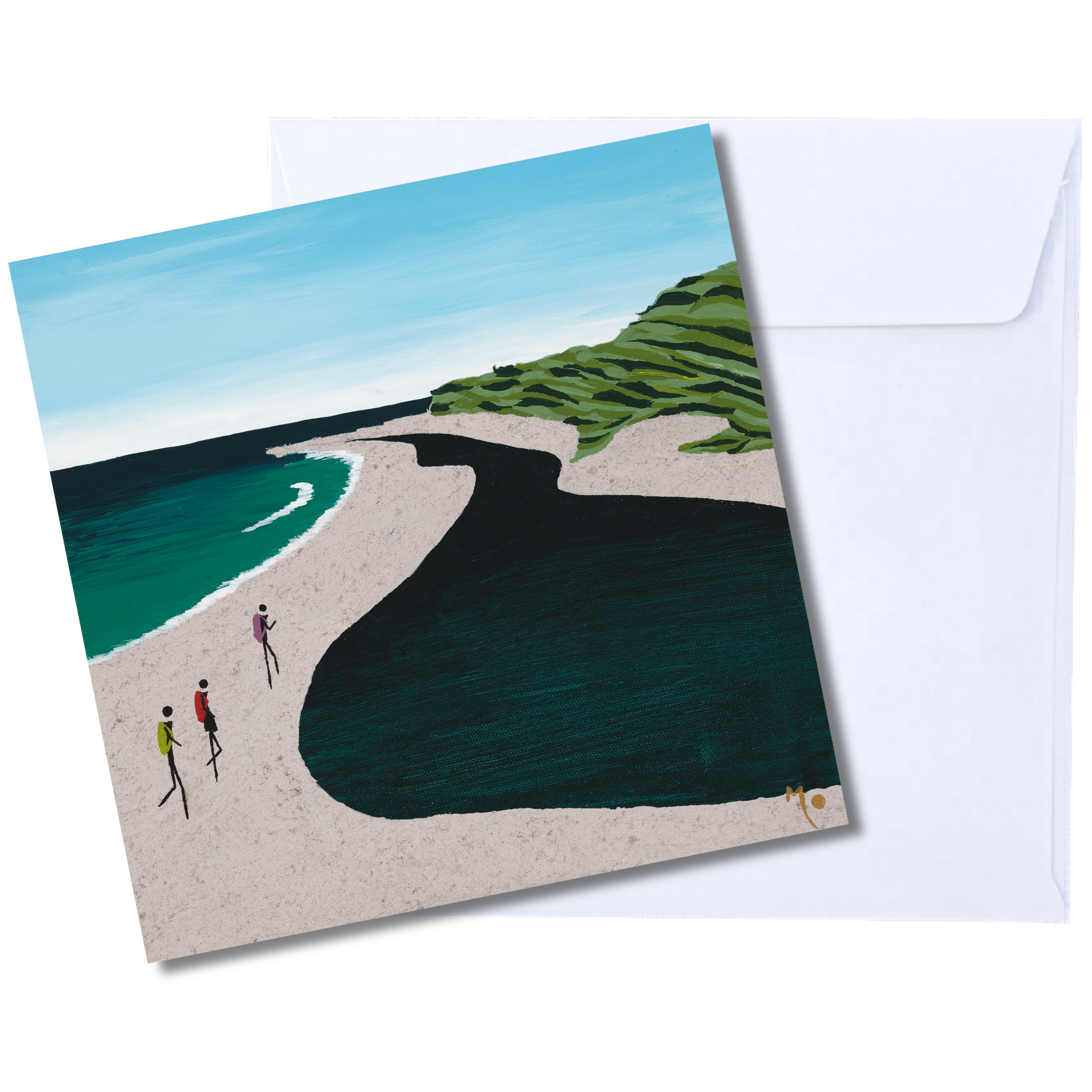 Card | Contrasts | Rivermouth Prevelly | 15x15cm