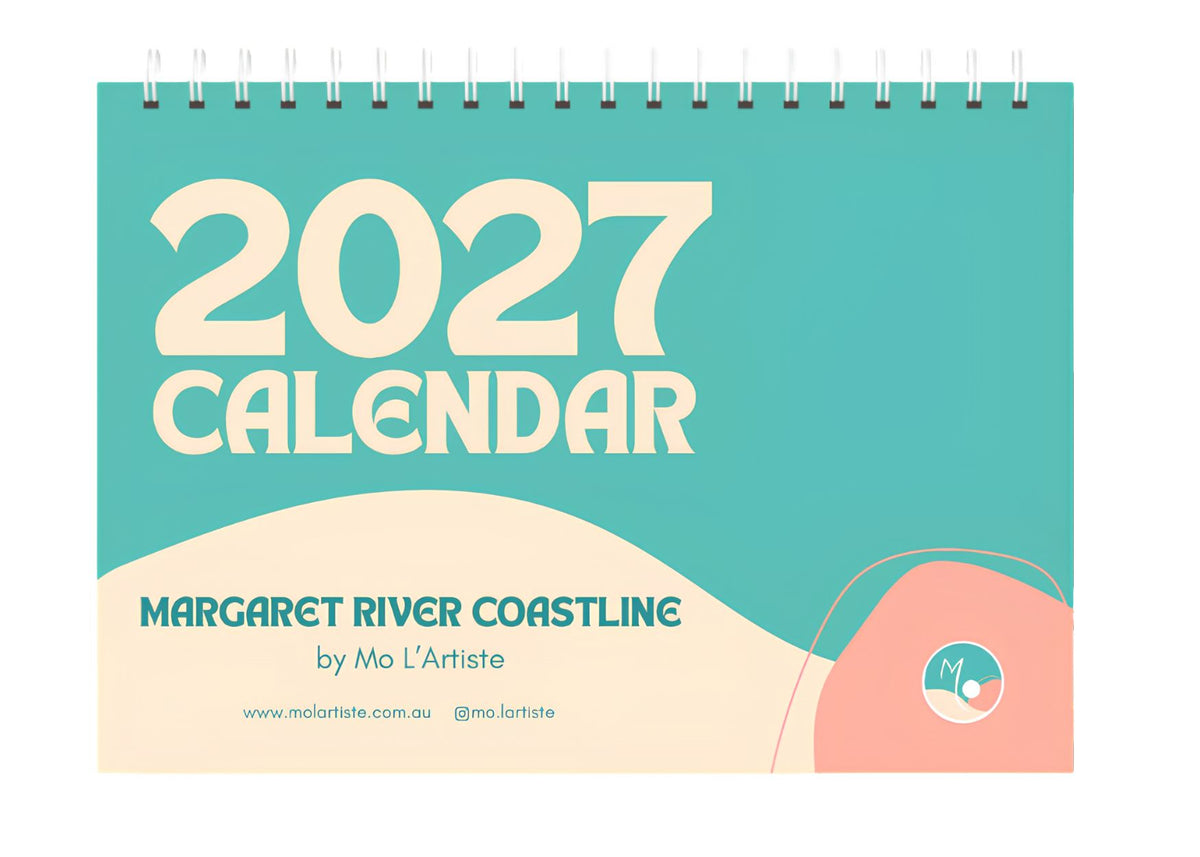A collection of 12 iconic paintings inspired by the Margaret River region, celebrating its coastline, landscapes and distinctive South West character. Calendar