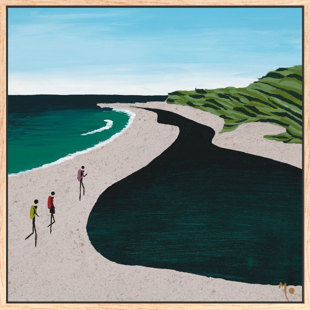 Sold Original Artwork | Contrasts | Rivermouth Prevelly | 30x30cm