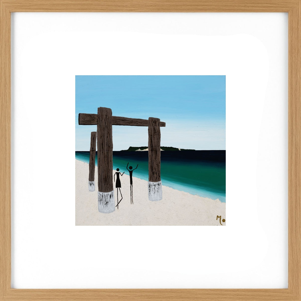 Sanctuary features an original artwork inspired by Hamelin Bay, one of the Margaret River region's most treasured coastal destinations. Light Wood Framed