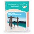 A colourful collection of 8 vinyl stickers inspired by the Margaret River region and the Cape to Cape Track, featuring some of the spectacular beaches, coastal landscapes and landmarks of Western Australia's South West.